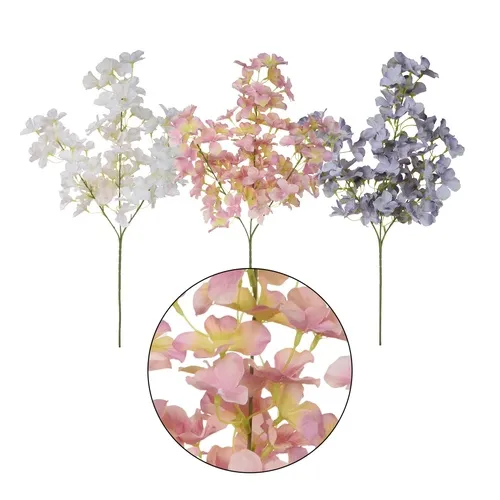 Hortenzia - vetvička 60 cm pink K348 